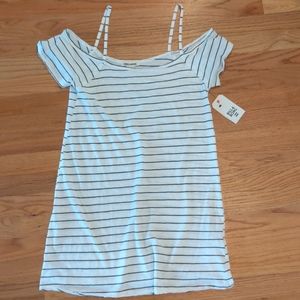 Billabong white and black striped cover up
